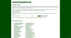 Desktop Screenshot of calcularpagerank.net